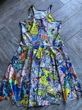Pokémon Print Skater Dress - Pikachu & Friends Large
